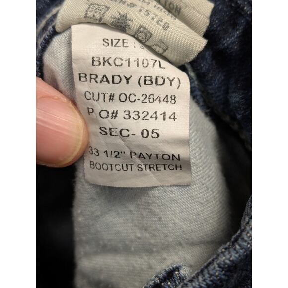 BKE Payton Jeans Womens 32 Long (34x32) Bootcut Stretch Flap Pocket Denim - Picture 11 of 13